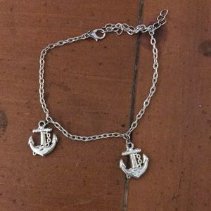 Silver Anchor anklet